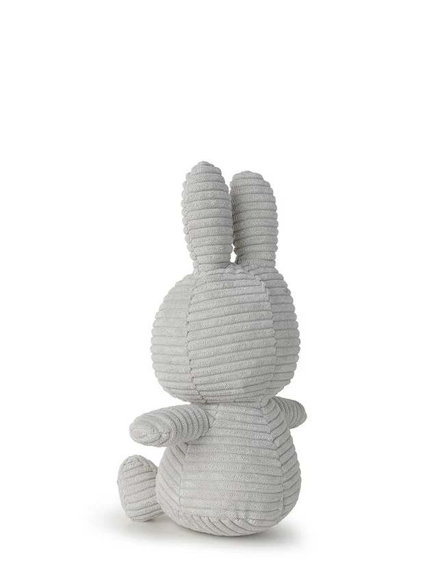 Miffy & Friends Miffy (ECO) Corduroy Soft Grey 23cm - Image 3