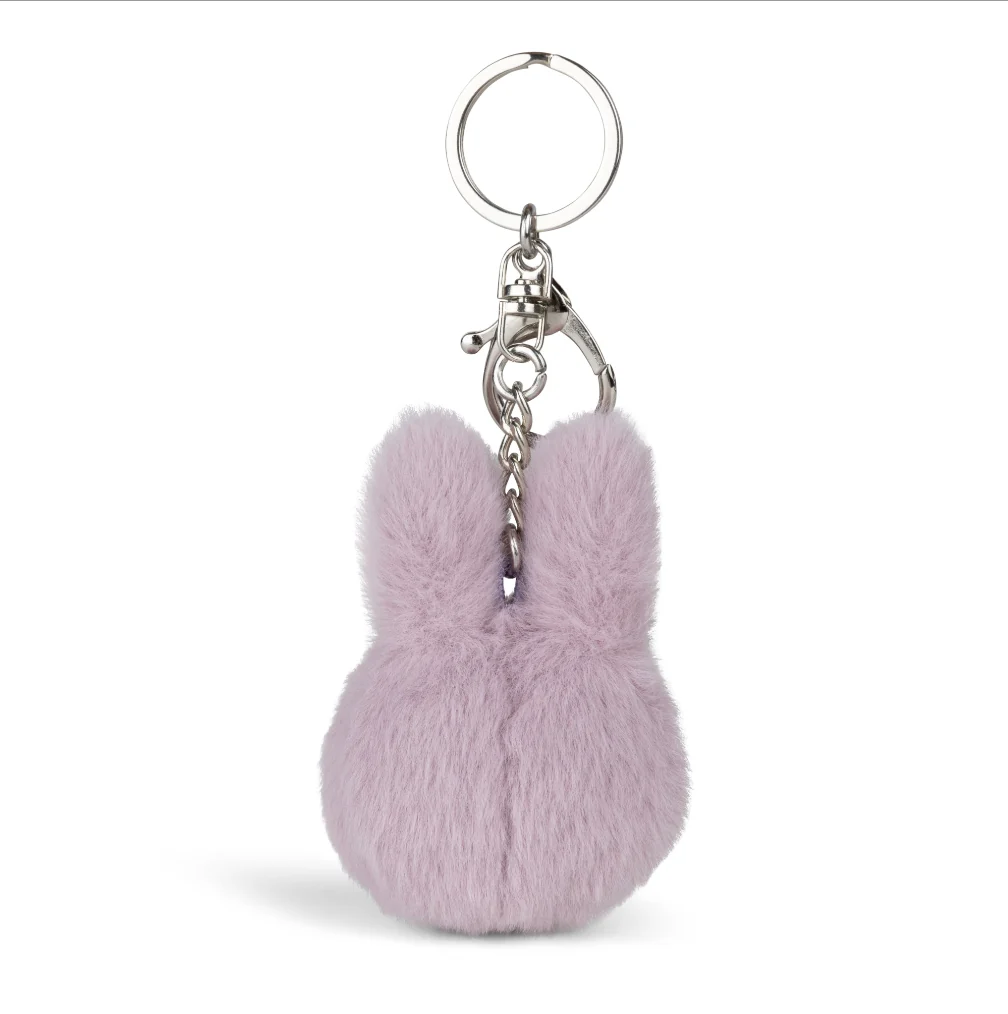 Miffy & Friends Miffy ECO Fuzzy Keychain Lilac 8cm-New Version - Image 3