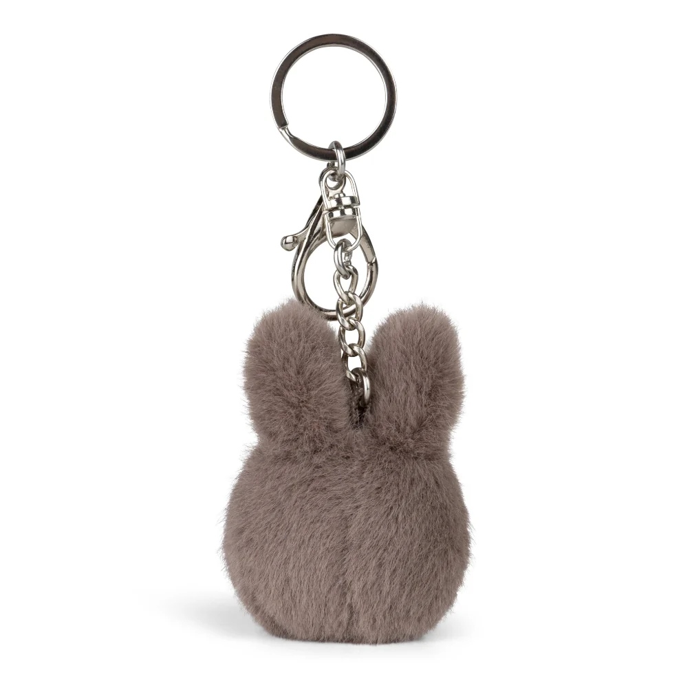 Miffy & Friends Miffy ECO Fuzzy Keychain Taupe 8cm-New Version - Image 3