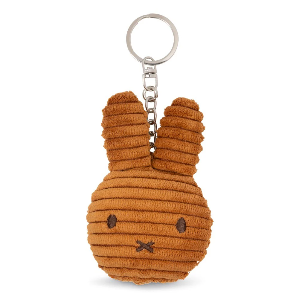 Miffy & Friends Miffy Flat Keychain (ECO) Corduroy Cinnamon 10cm