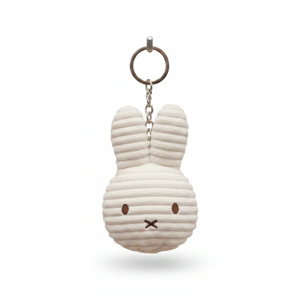 Miffy & Friends Miffy Flat Keychain (ECO) Corduroy Offwhite 10cm