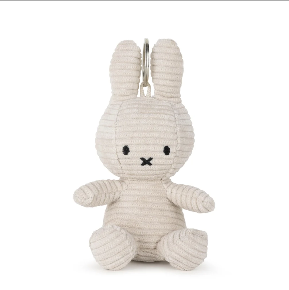Miffy & Friends Miffy Keychain ECO Corduroy Lt. Stone Grey 10cm