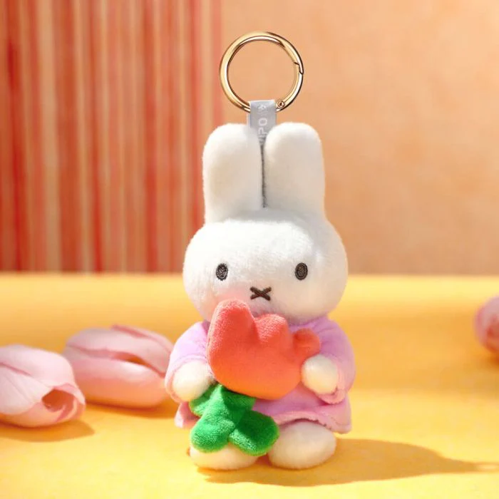 Miffy & Friends Miffy with Tulip Keyring 13cm - Image 2