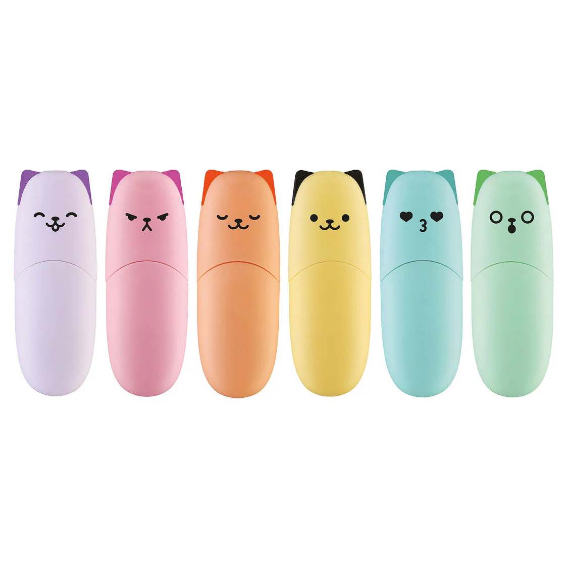 Mustard Kitty Cats Highlighters Multi-Coloured 3x1.5x8cm - Image 2