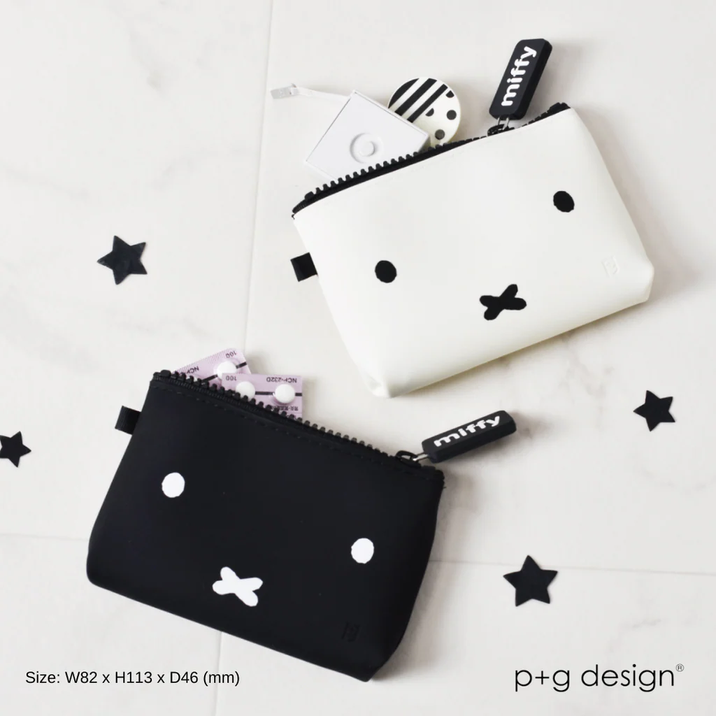 NUU-SMALL Miffy Face Black Zipper Pouch - Image 2
