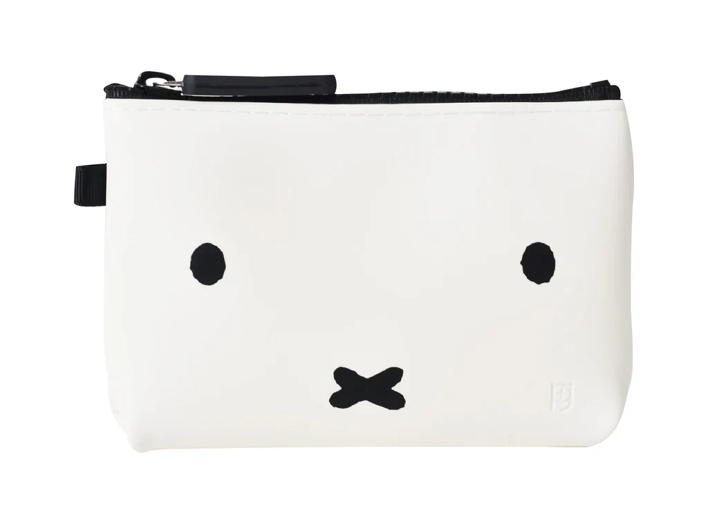 NUU-SML Miffy Face White Zipper Pouch