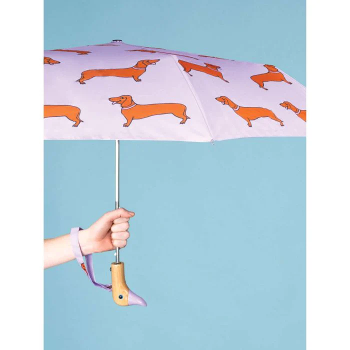 Original Duckhead Duck Umbrella Compact - Coucou Suzette Dachshund Purple 5x7x35cm - Image 5