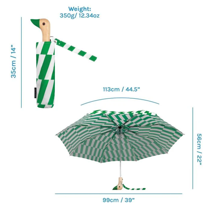 Original Duckhead Duck Umbrella Compact - Kelly Bars 5x7x35cm - Image 2
