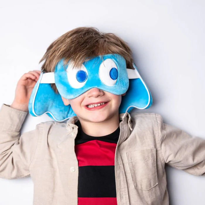 Pac-Man Blue Ghost Travel Pillow & Eye Mask Set - Image 5
