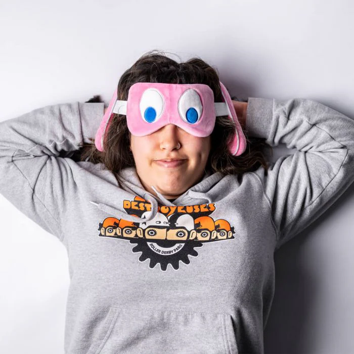 Pac-Man Pink Ghost Travel Pillow & Eye Mask Set - Image 5