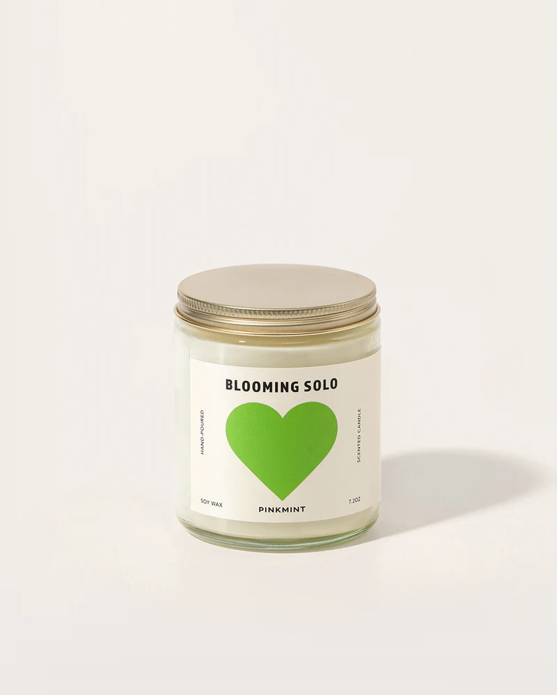 Pinkmint Candle Blooming Solo Soy Candle