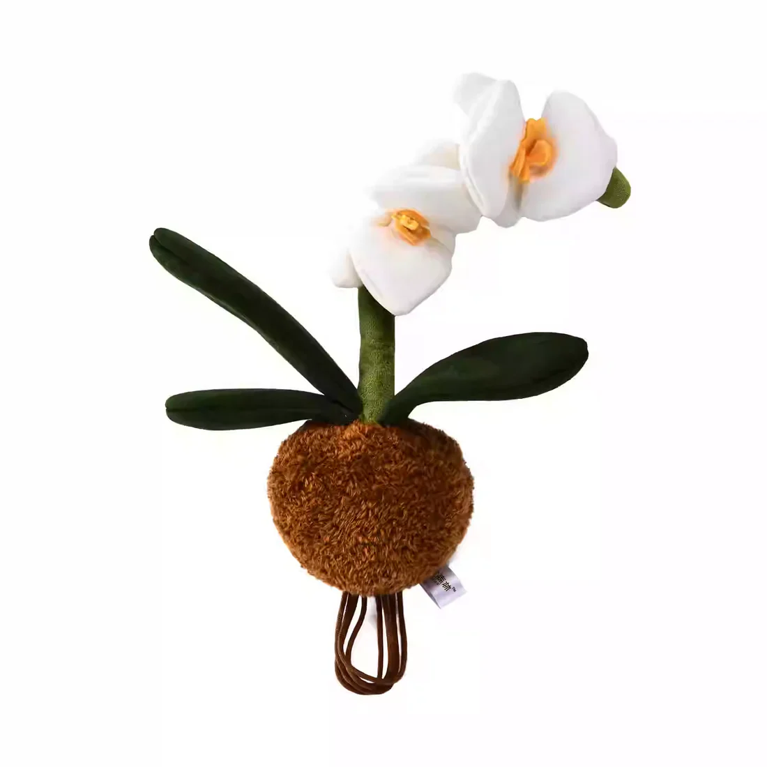 PlushWoods White Orchid Plant Plush With Pot 25cm - Image 2