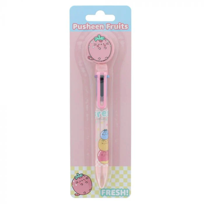 Pusheen Fruits 6 Colour Pen 22cm