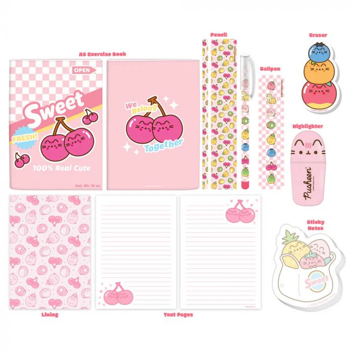 Pusheen Fruits Stationery Set 24cm - Image 2
