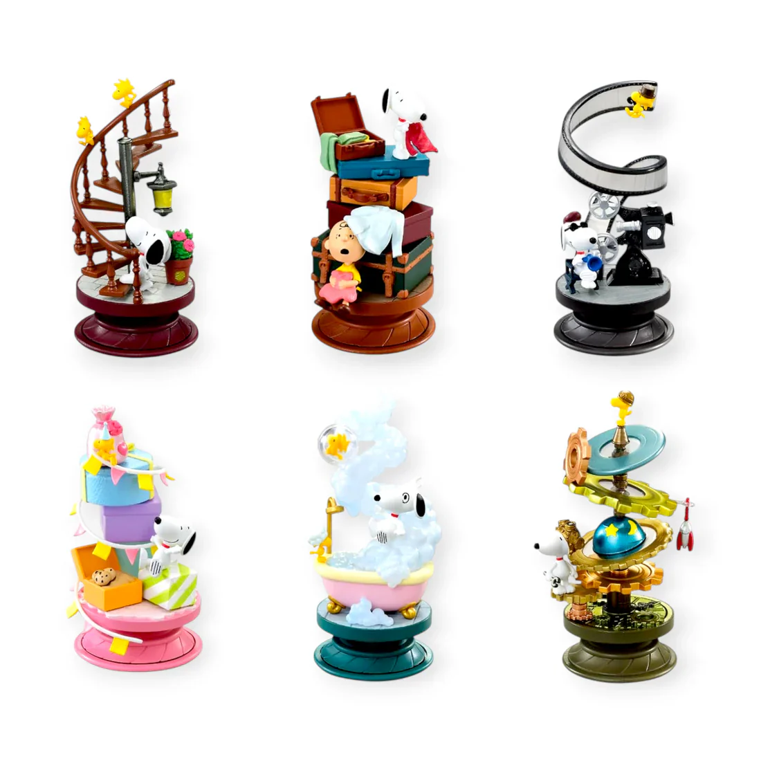 Re-Ment Peanuts Snoopy Spiral Diorama Collection Blind Box Figurines - Image 2
