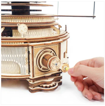 Robotime 3D DIY Wooden Puzzle Mechanical Orrery - Image 2