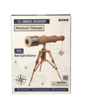 Robotime 3D DIY Wooden Puzzle Monocular Telescope - Image 4