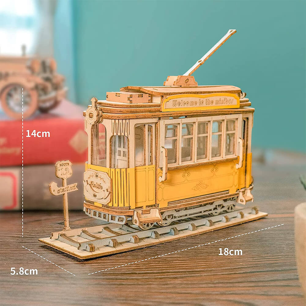 Robotime Classical 3D Wooden Carriage (Tram) - Image 5