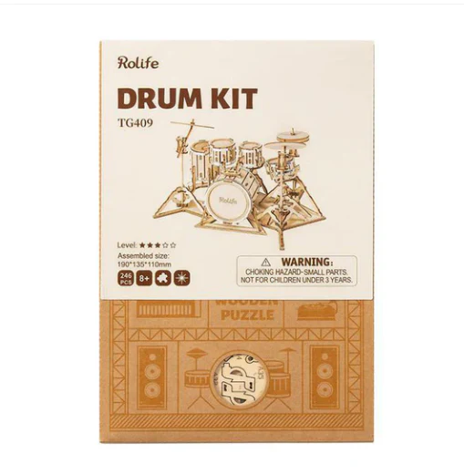 Robotime Classical 3D Drum Kit - Image 3