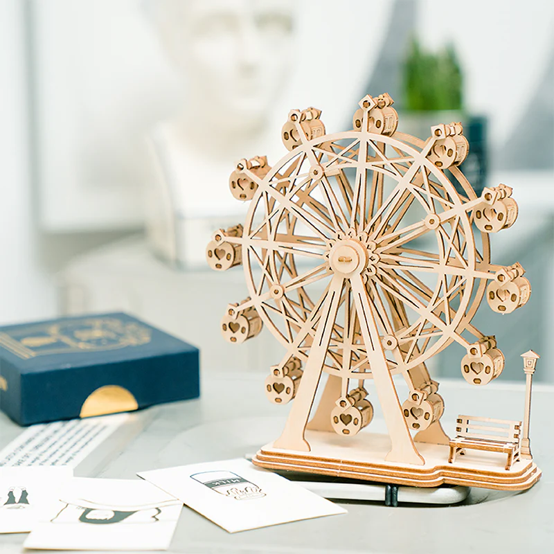 Robotime Classical 3D Wooden Ferris Wheel - Image 2