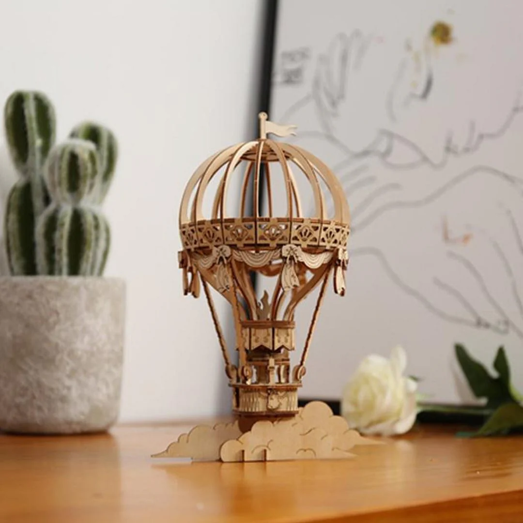 Robotime Classical 3D Wooden Hot Air Balloon - Image 2