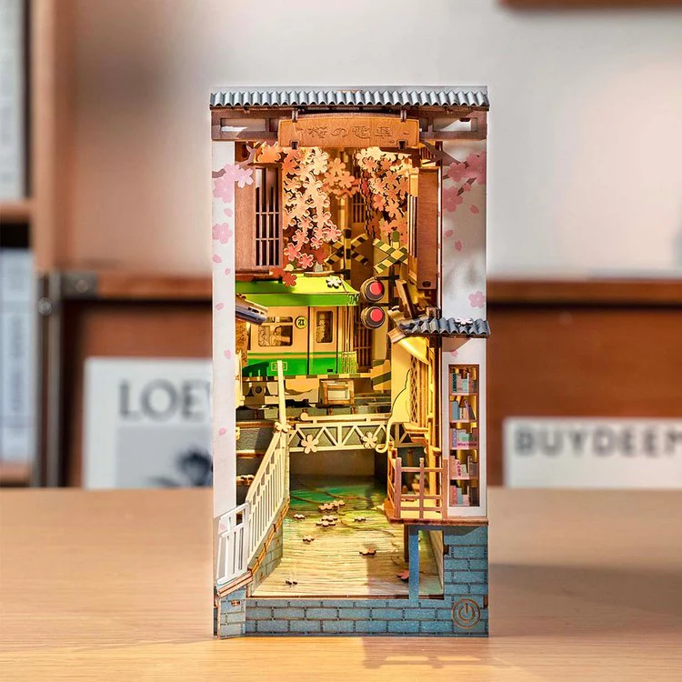 Robotime Rolife DIY Book Nook Sakura Densya TGB01 - Image 2
