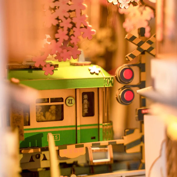 Robotime Rolife DIY Book Nook Sakura Densya TGB01 - Image 3