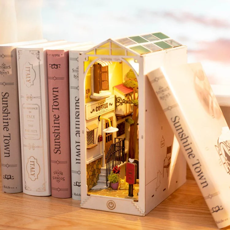 Robotime Rolife DIY Book Nook Sunshine Town TGB02 - Image 2