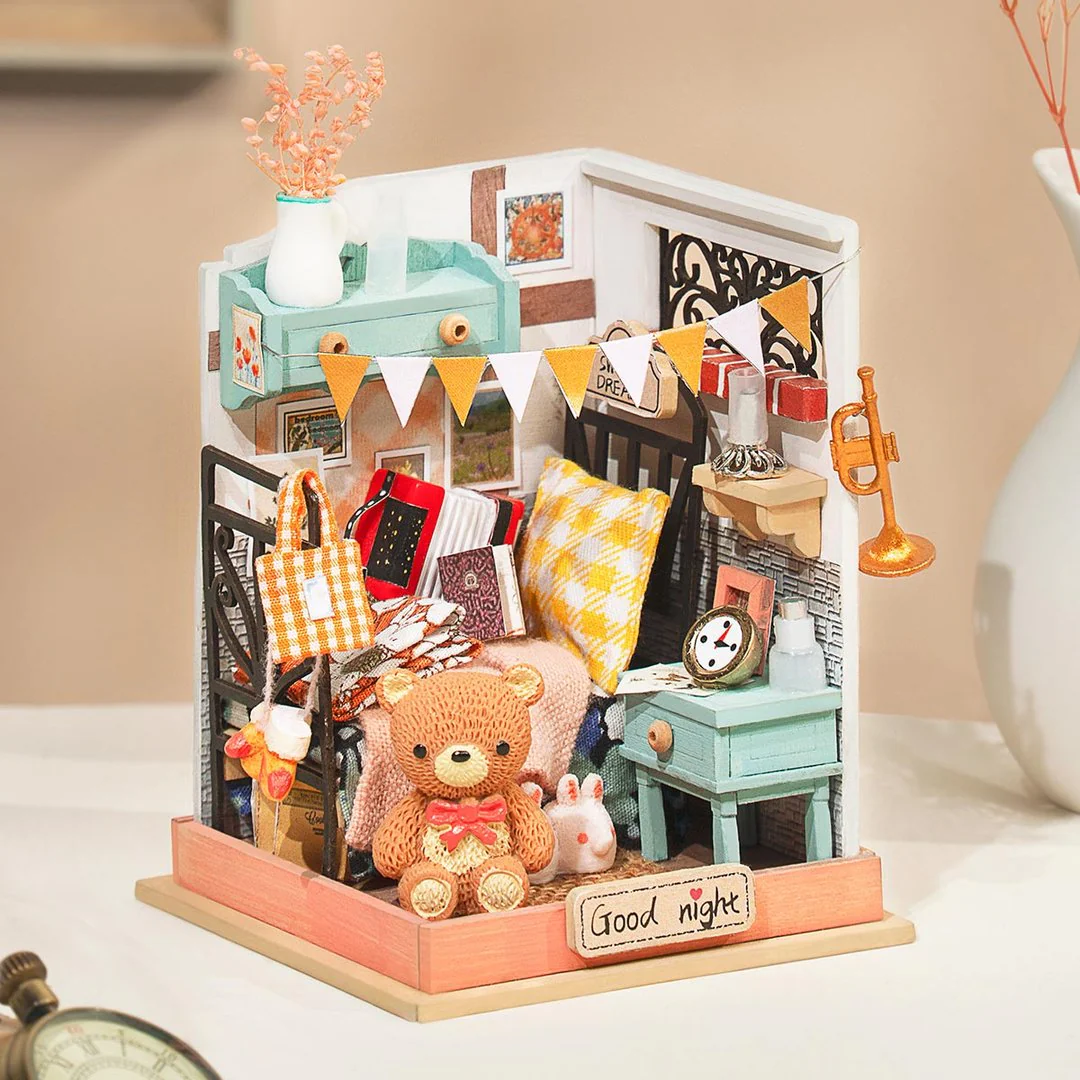 Robotime DIY Mini House Sweet Dream - Bedroom - Image 2
