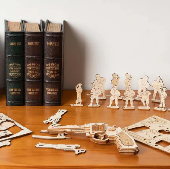 Robotime ROKR 3D Corsac M60 Justice Guard Gun DIY Wooden Puzzle - Image 2