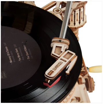 Robotime ROKR 3D Wooden Puzzle Classic Gramophone (Hand-rotating) Mechanical Models - Image 3