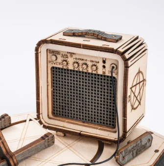 Robotime ROKR Electric Guitar Model 3D Wooden Puzzle - Image 2