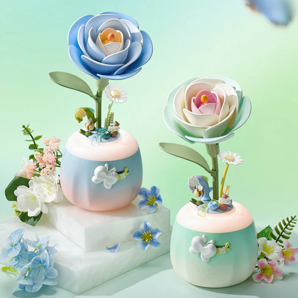 Robotime ROKR Starry Camellia Lamp DIY 3D Flower Night Light - Image 2