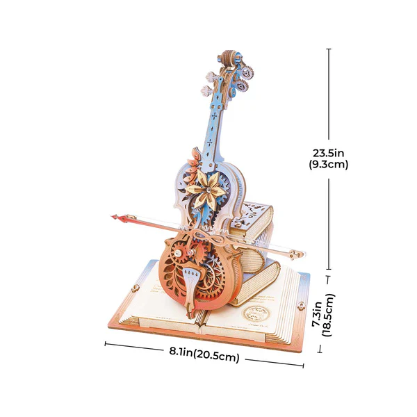 Robotime ROKR Symphony of Gorgeous Dreams Mechanical Music Box 3D Wooden Puzzle AMK63M - Image 2