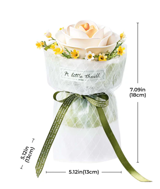 Robotime ROKR White Camellia DIY 3D Puzzle Model - Image 3