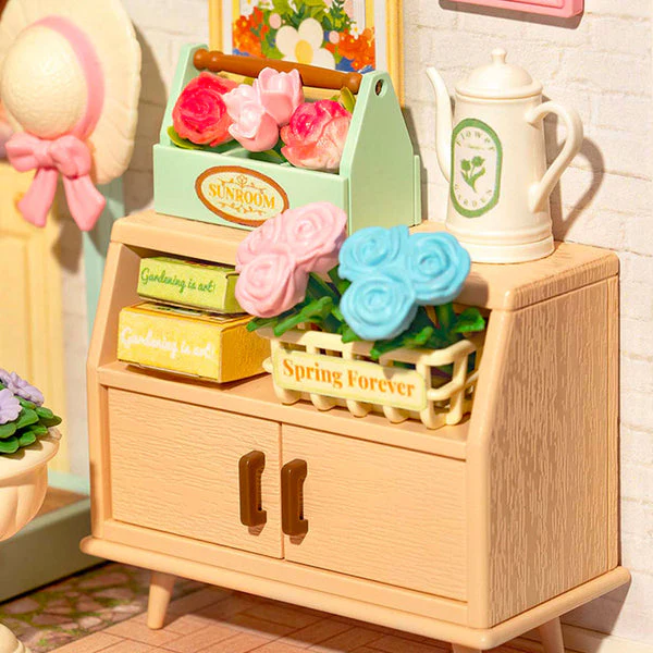 Robotime Rolife Blooming Tea Garden DIY Miniature House DW013B - Image 3