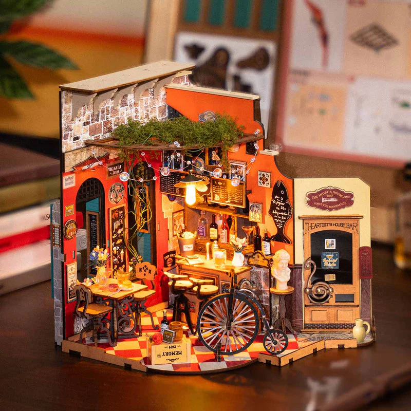 Robotime Rolife Cheers Bar & Dining DIY Miniature House DG173 - Image 5