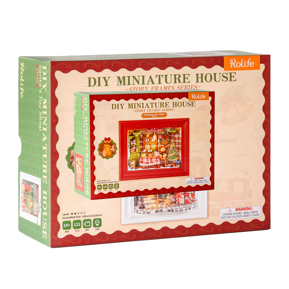 Robotime Rolife Christmas Eve Party 3D Wooden Puzzle DP005 - Image 3