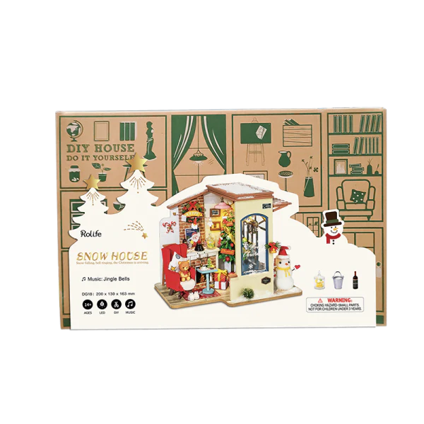 Robotime Rolife Christmas Snow House - Image 4