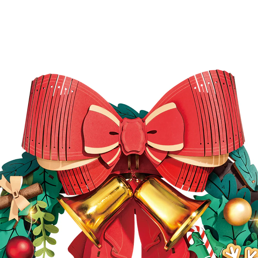 Robotime Rolife Christmas Wreath 3D Wooden Puzzle TGL04 - Image 3