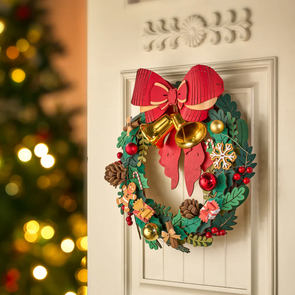 Robotime Rolife Christmas Wreath 3D Wooden Puzzle TGL04 - Image 5