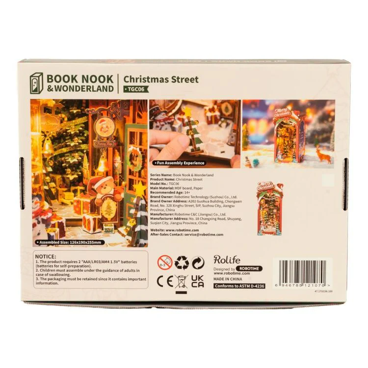 Robotime Rolife DIY Book Nook Christmas Street TGC06 - Image 5