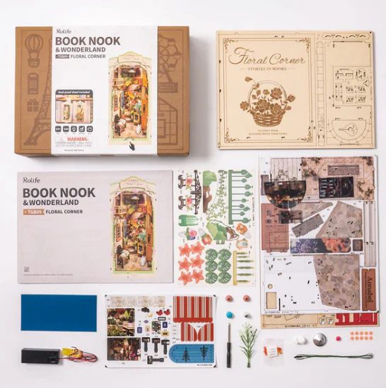 Robotime Rolife DIY Book Nook Floral Corner TGB09 - Image 4