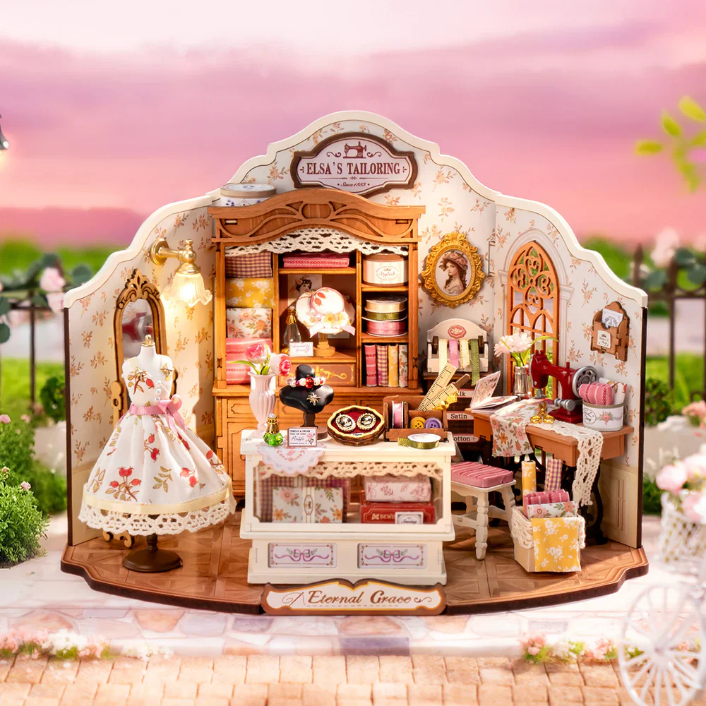 Robotime Rolife DIY Miniature House - Elsa's Tailoring DG178 - Image 3