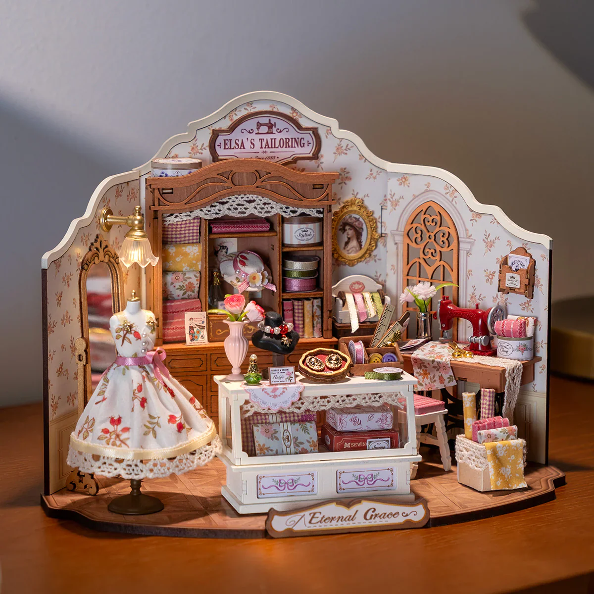 Robotime Rolife DIY Miniature House - Elsa's Tailoring DG178 - Image 5