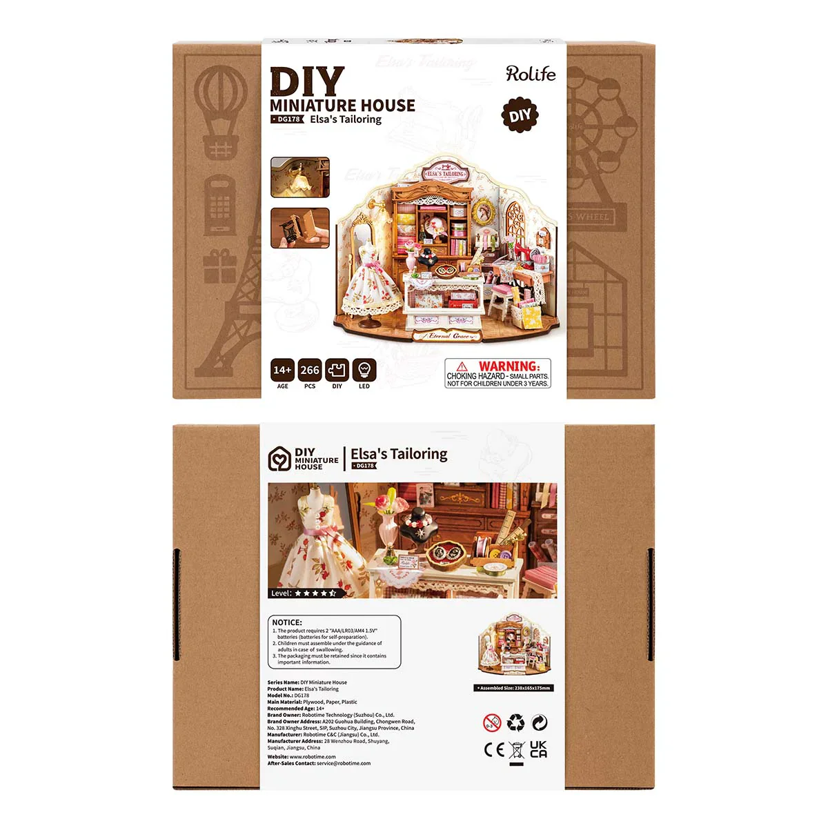 Robotime Rolife DIY Miniature House - Elsa's Tailoring DG178 - Image 9