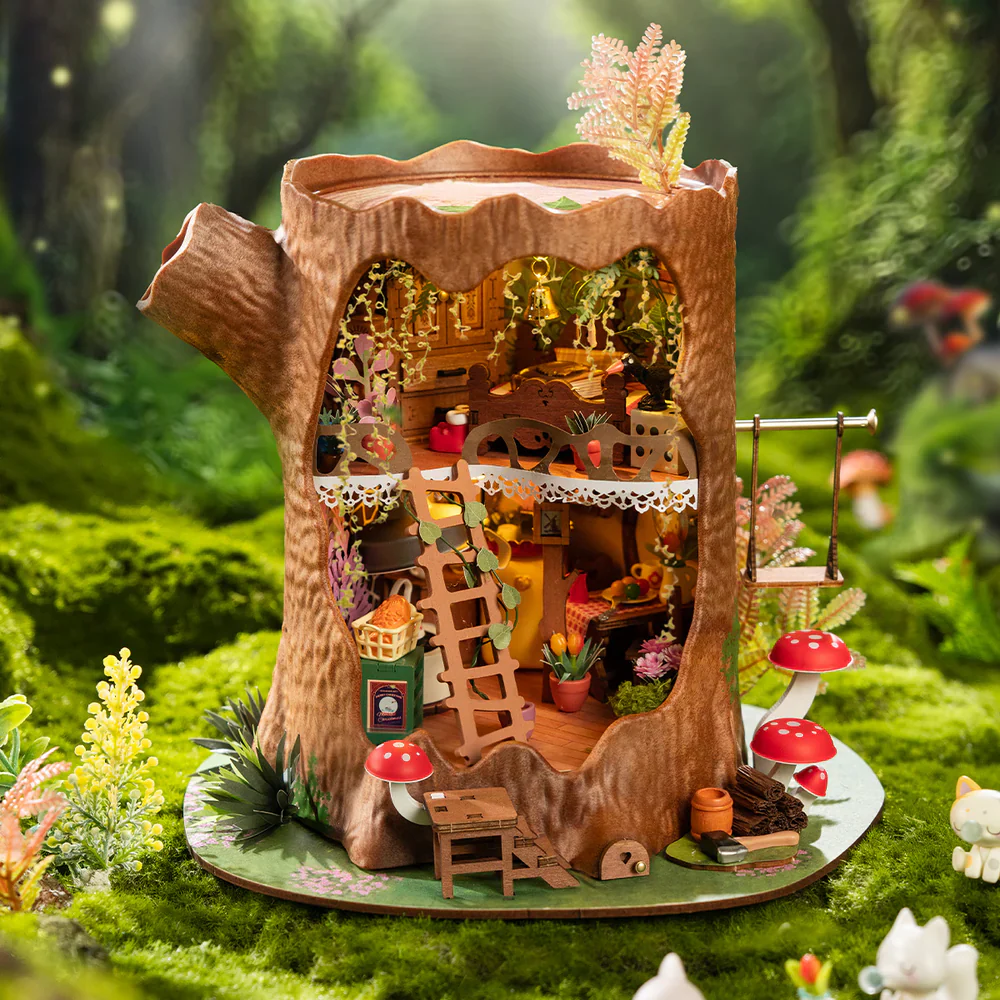Robotime Rolife DIY Miniature House - Fairytale Tree House DG179 - Image 2