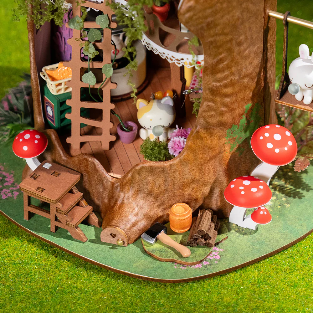 Robotime Rolife DIY Miniature House - Fairytale Tree House DG179 - Image 4