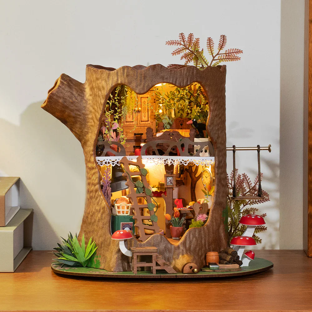Robotime Rolife DIY Miniature House - Fairytale Tree House DG179 - Image 5
