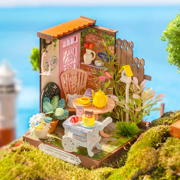 Robotime Rolife Fancy Tea Yard DIY Miniature House DS038 - Image 2
